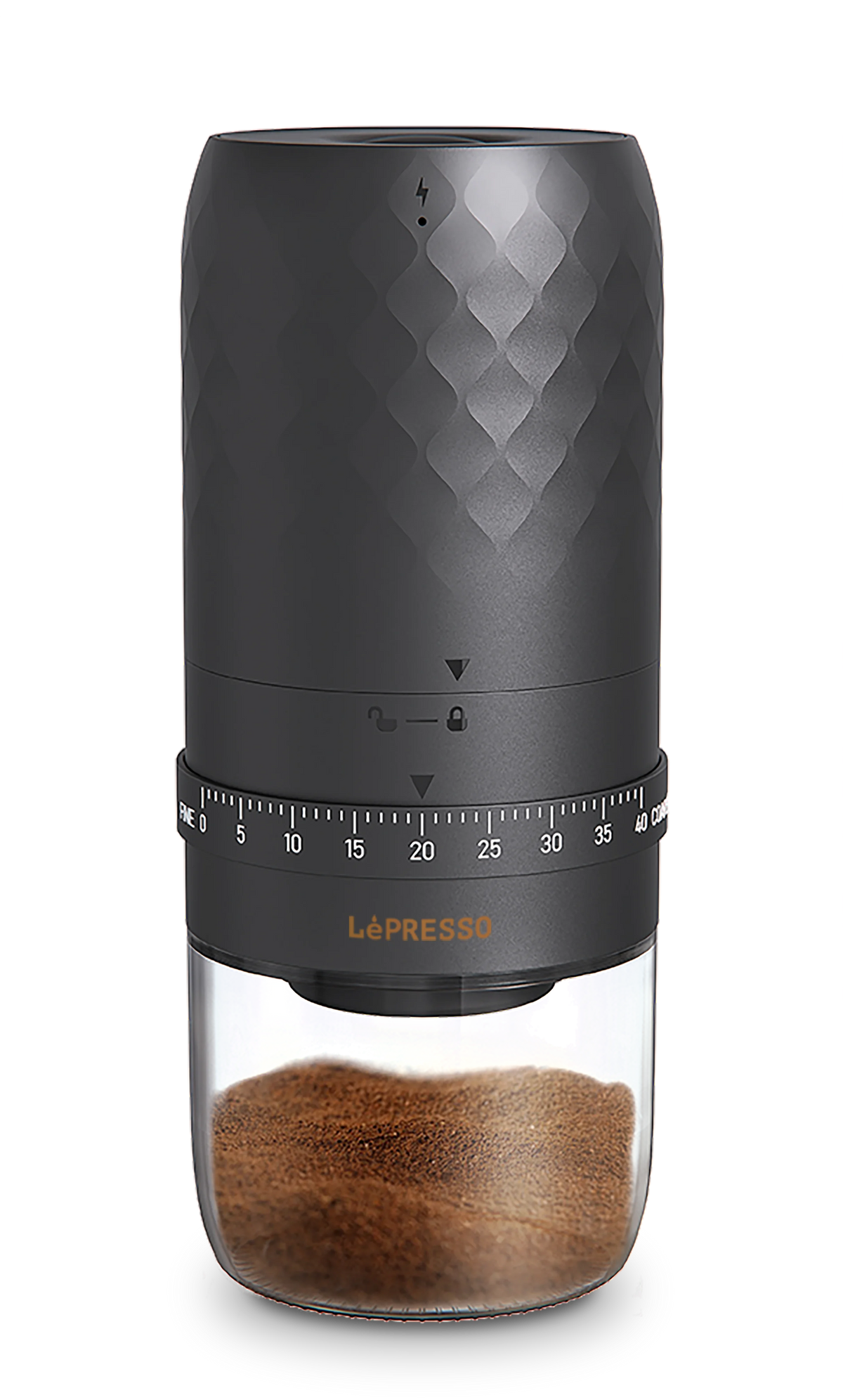 Lepresso Grindamico Rechargeable Coffee Grinder Stainless Steel Burr - Black – image 6