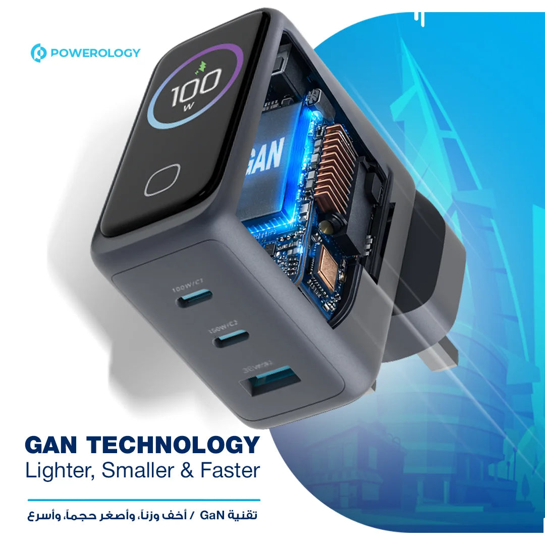Powerology Voltflow 100w Avs Gan Wall Charger Gray – image 13