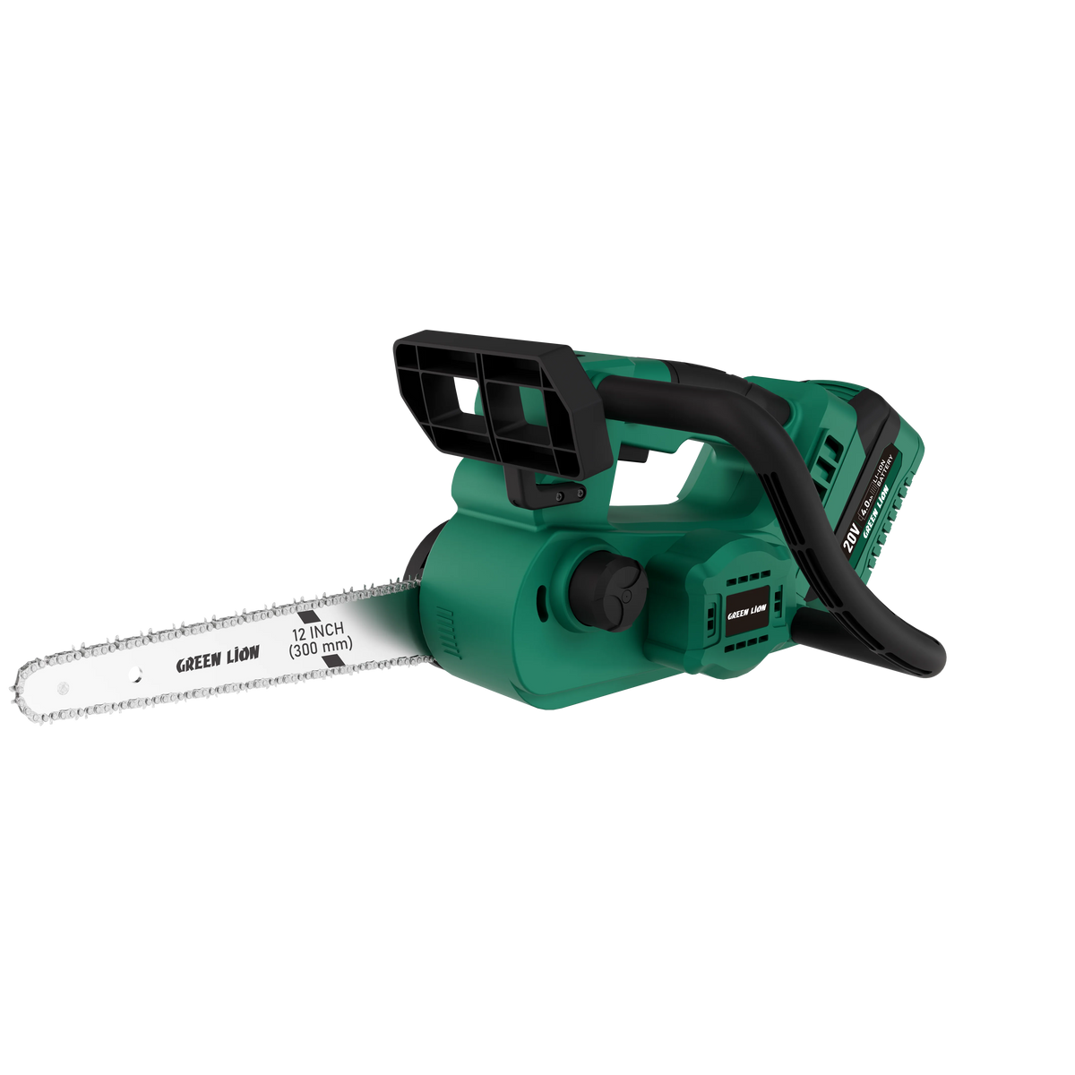 Green Lion GES-12 Cordless Electric Chainsaw 12''Bar 20 V 4.0 Ah Battery – image 6