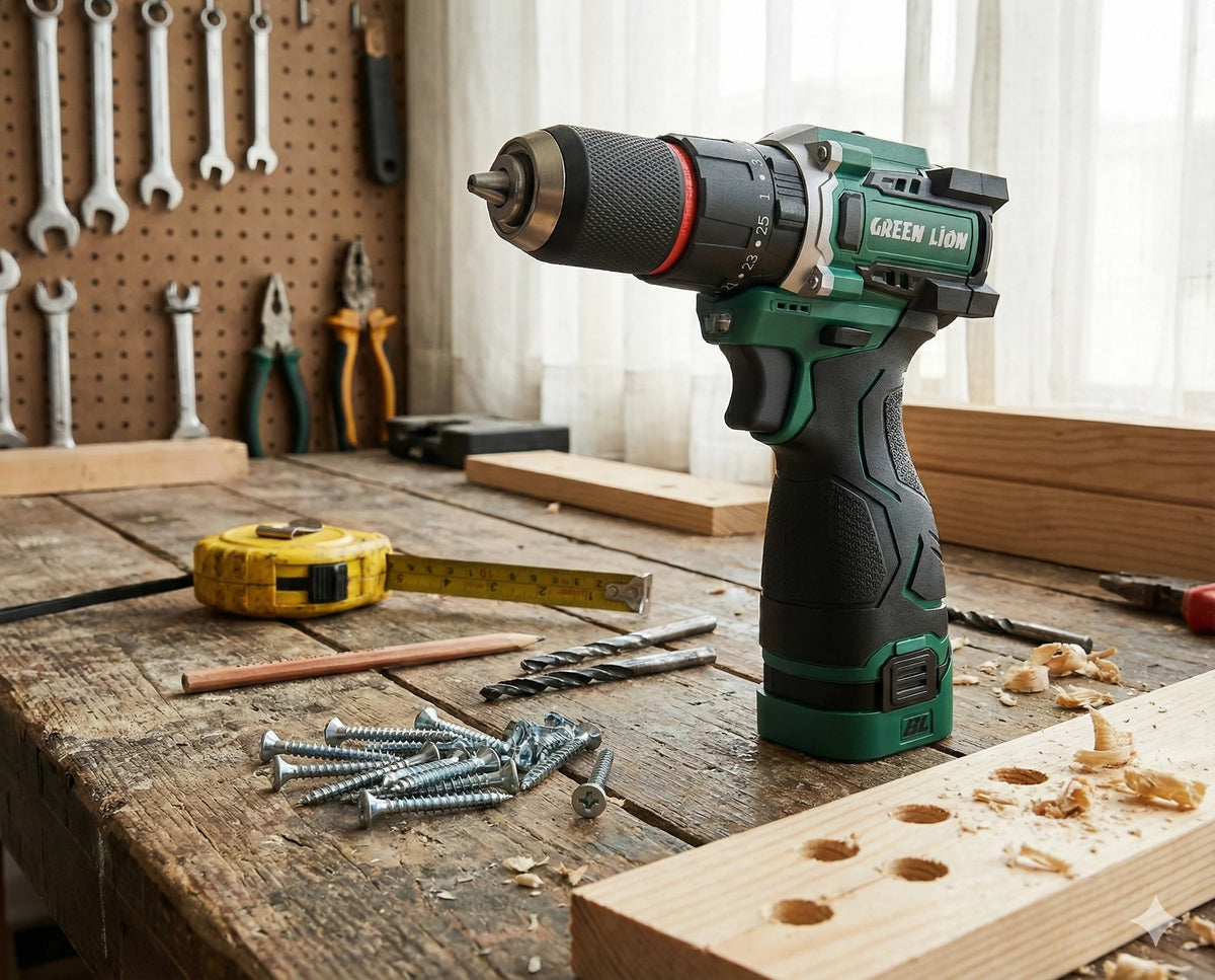 Green Lion GD-15 Pro Drive Cordless Hammer Drill 2*18 V 3.0 Ah Battery – image 12