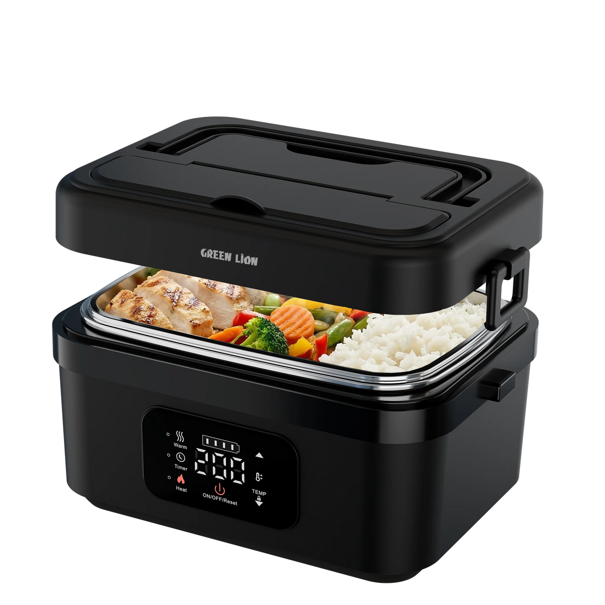 Green Lion Portable Lunch Box 1 LRechargeable 8000 m Ah - Black – image 7
