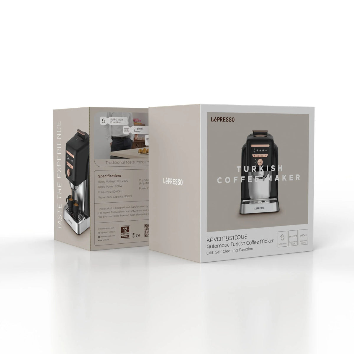 LePresso Kavemystique Automatic Turkish Coffee Maker with Self Cleaning Function Black – image 2