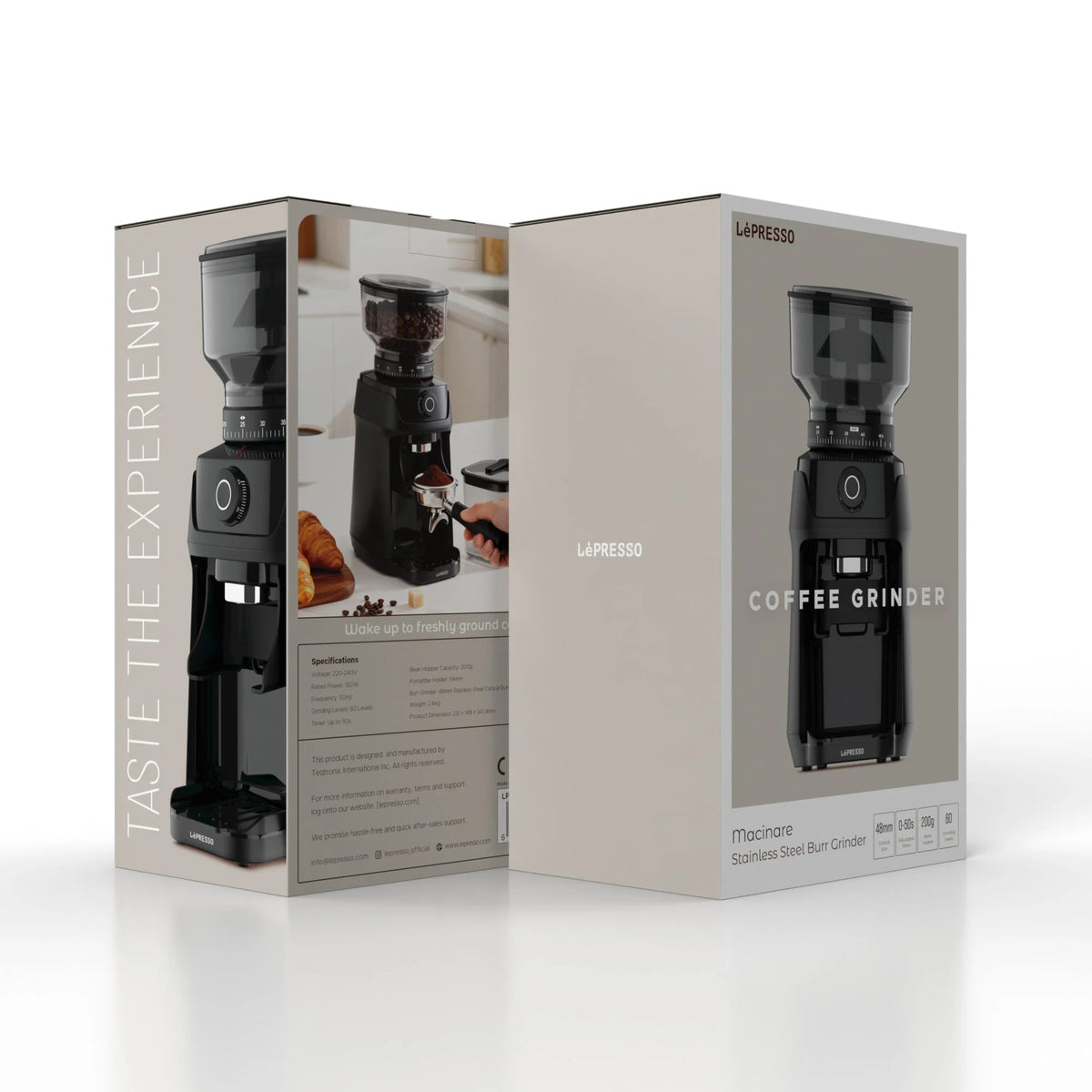 LePresso Macinare Stainless Steel Burr Grinder Black – image 8