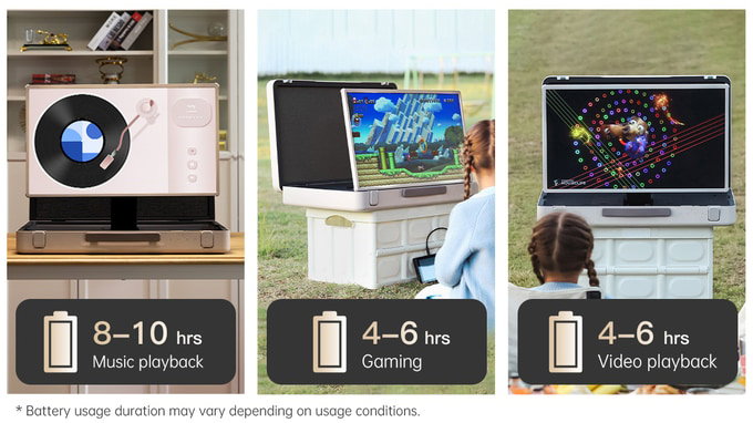 شاشة متنقلة بتصميم حقيبة محمولة ببطارية تكتك 27 بوصة 6800 مللي أمبير Taktik Briefcase Smart Screen