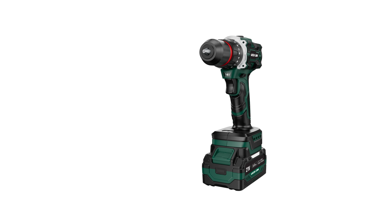 Green Lion GD-12 EDGEPRO Cordless Hammer Drill 2*21 V 3.0 Ah Battery – image 9