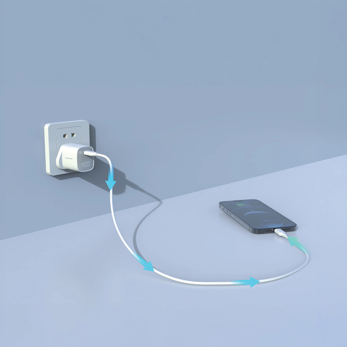 Green Lion Avs Series Uk Wall Charger Gan 60w White – image 3