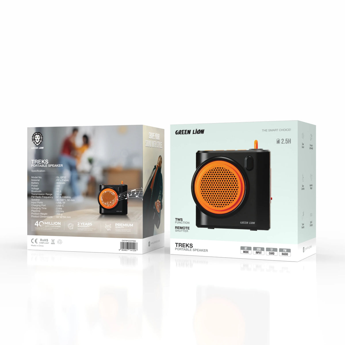 Green Lion Treks Portable Speaker Black – image 2