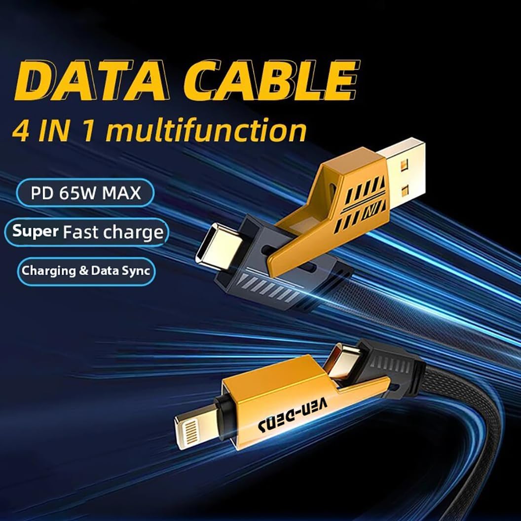 سلك شاحن تكتك متعدد المداخل تايب سي ولايتنينج 1.5 متر Taktik Transformers Cable USB-A - Lightning - Type-C