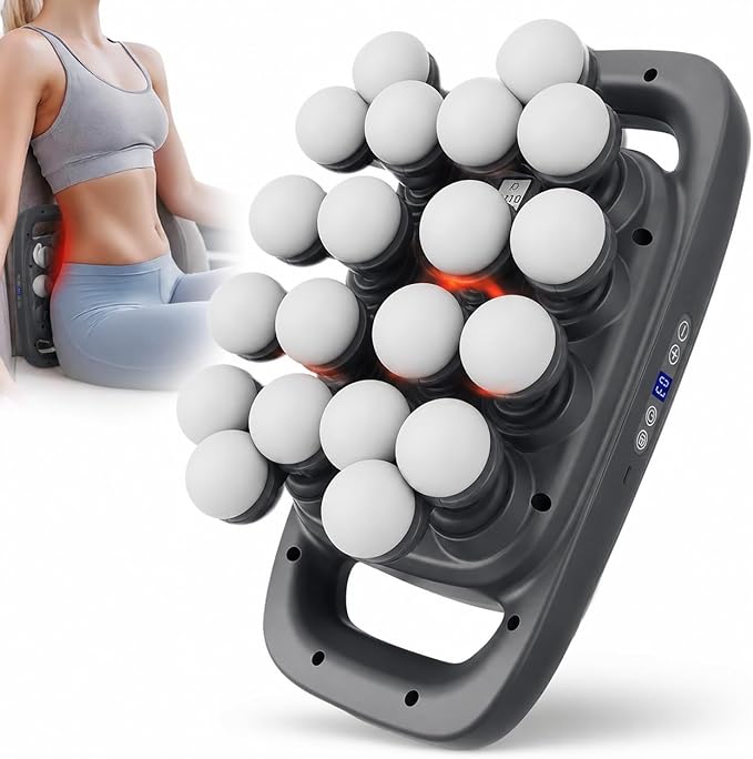 مسدس مساج 20 رأس مع 3 أوضاع و30 مستوى سرعة - أسود | Massage Gun with 20 Heads, 3 Modes, and 30 Speed Levels - Black | صورة المنتج 1 / Product image 1