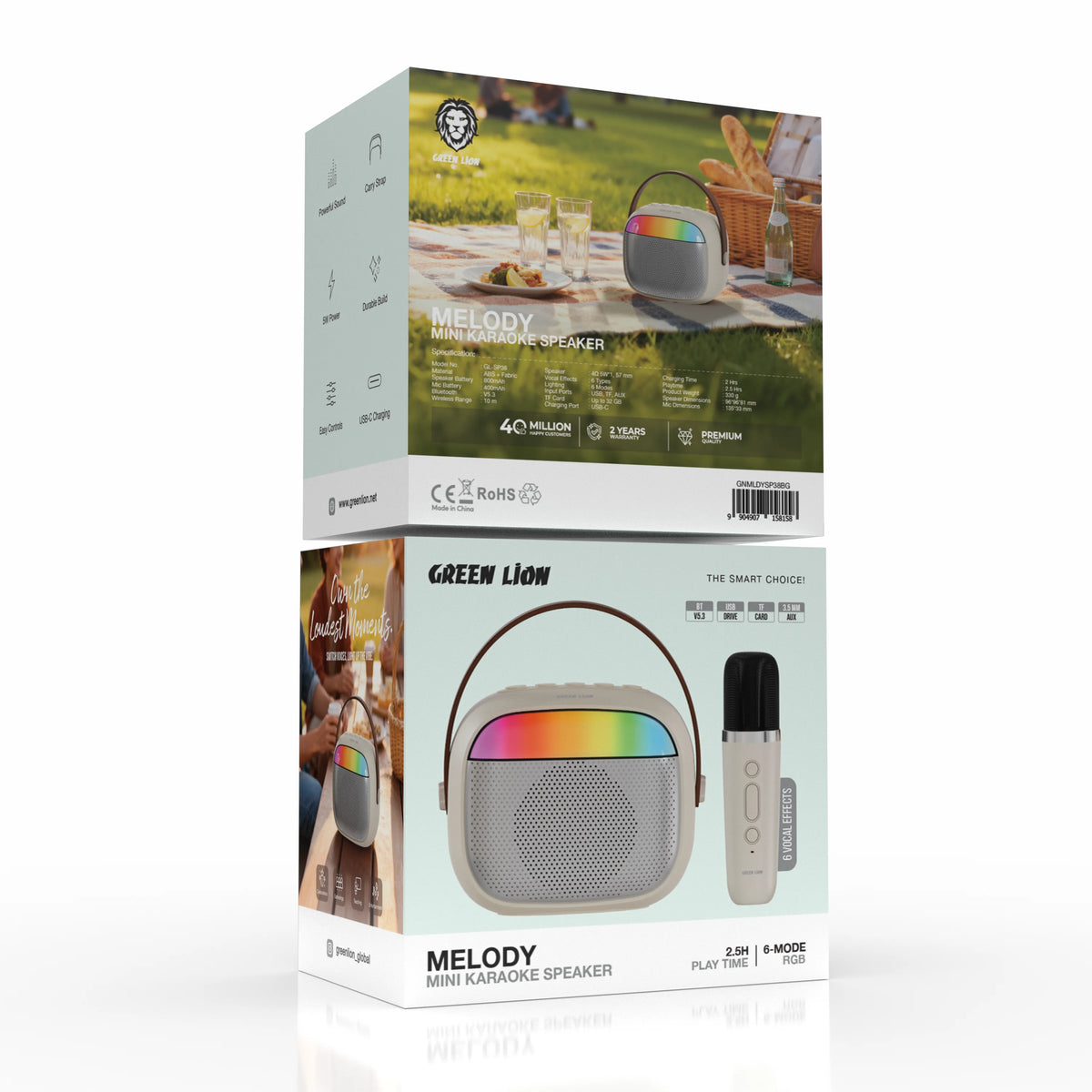 Green Lion Melody Mini Karaoke Speaker Beige – image 6