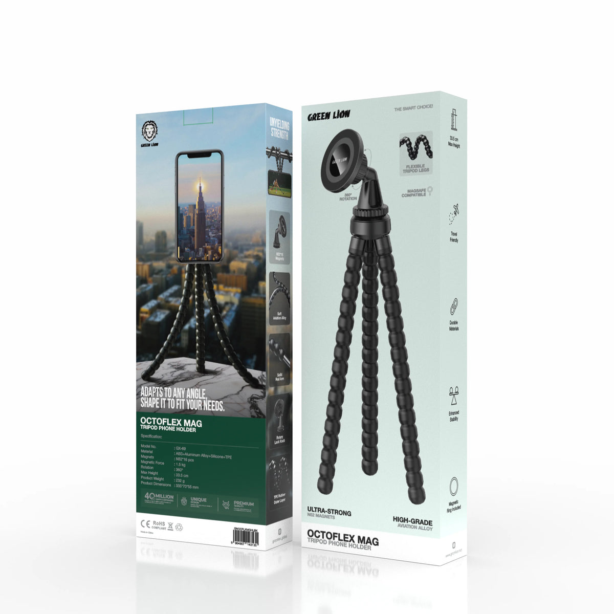 Green Lion Octoflex Mag Tripod Phone Holder Black – image 4