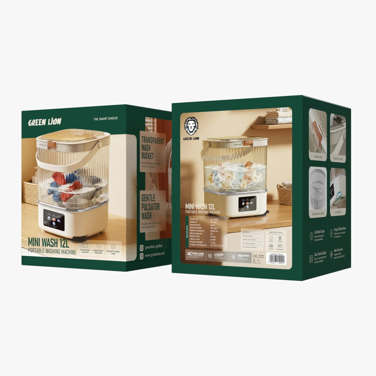 Green Lion Mini Wash 12l Portable Washing Machine White – image 6