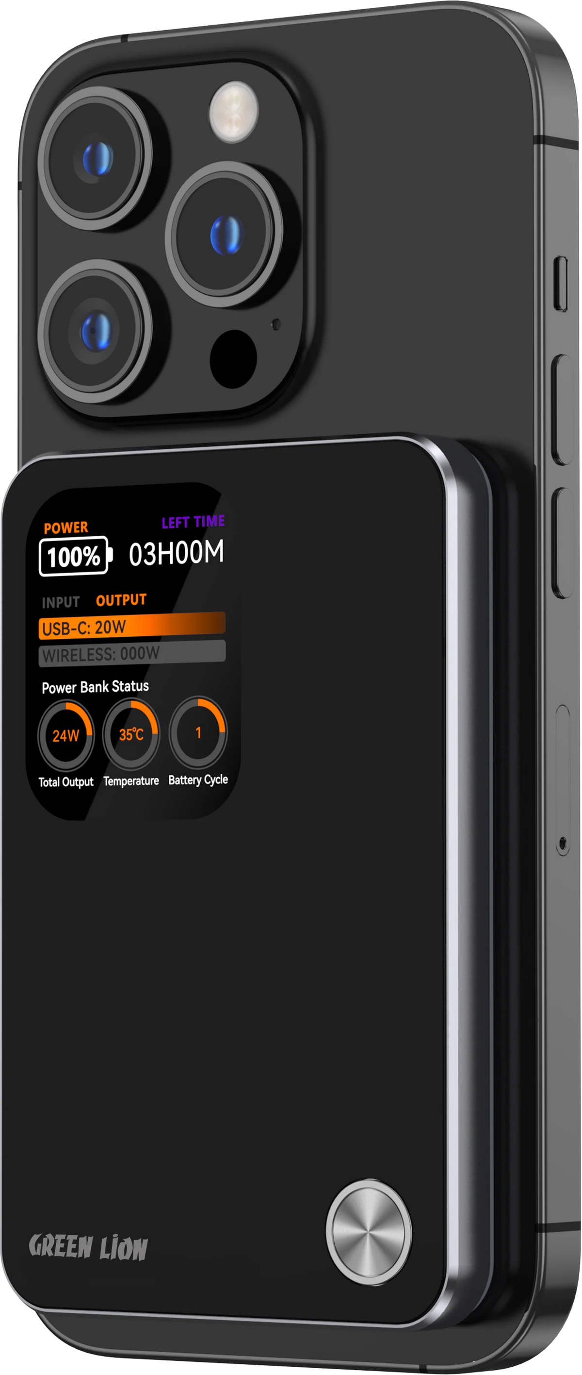 Green Lion G-Mag 3 IN 1 5000 m Ah Power Bank PD 20 W - Black – image 4