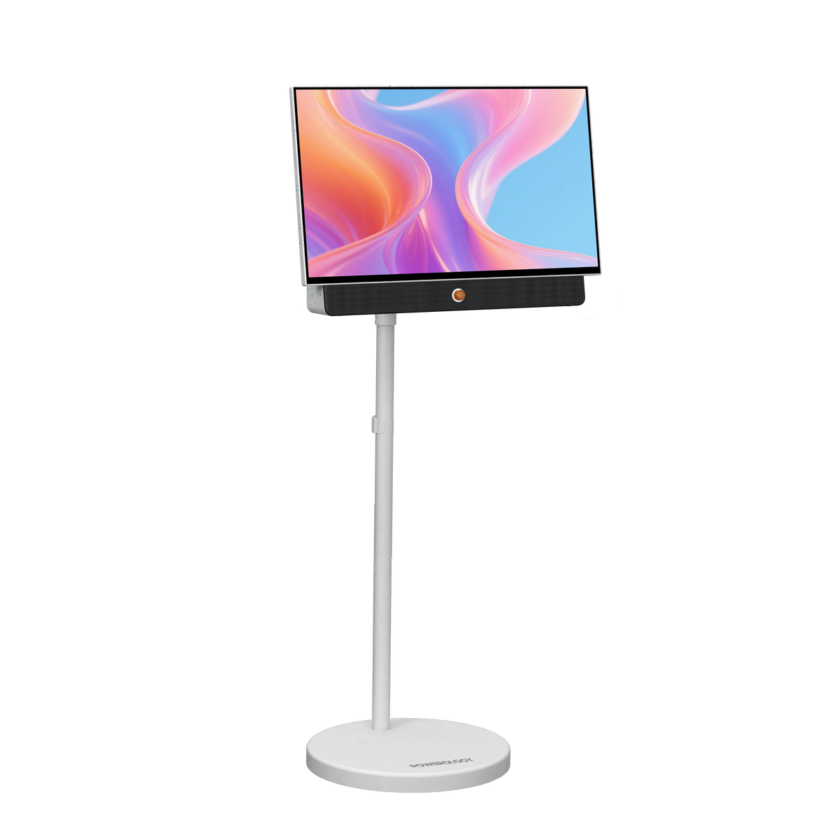 Powerology Cypres Portable TV Stand with Wheels White – image 5