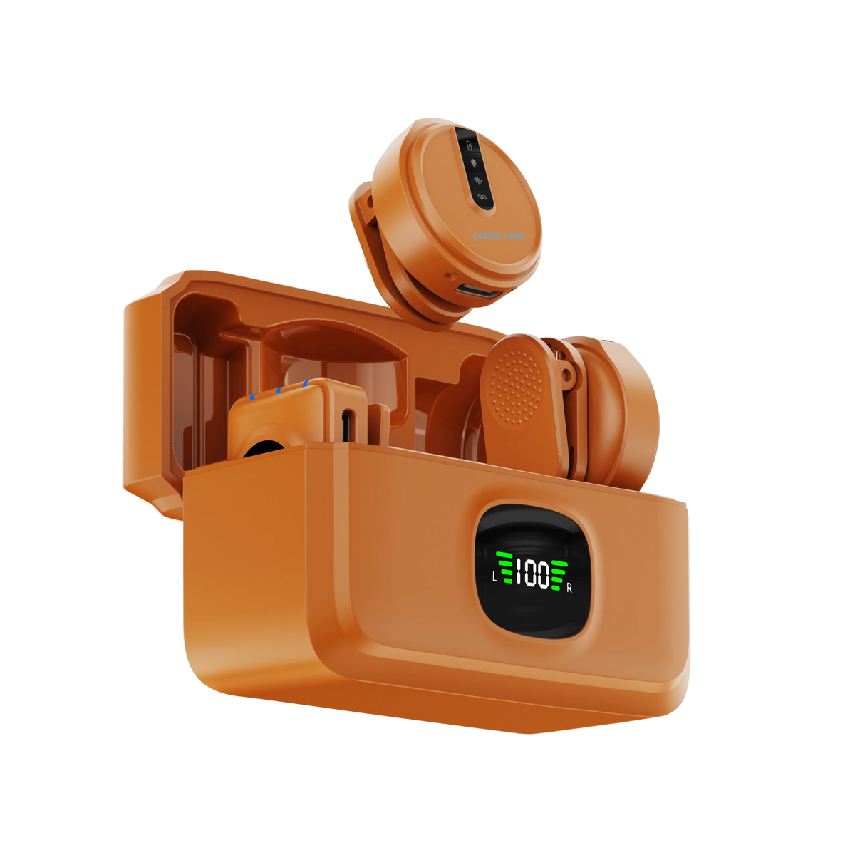 Green Lion GLM-Wireless Mic Lite Environmental Noise Cancellation - Orange – image 3