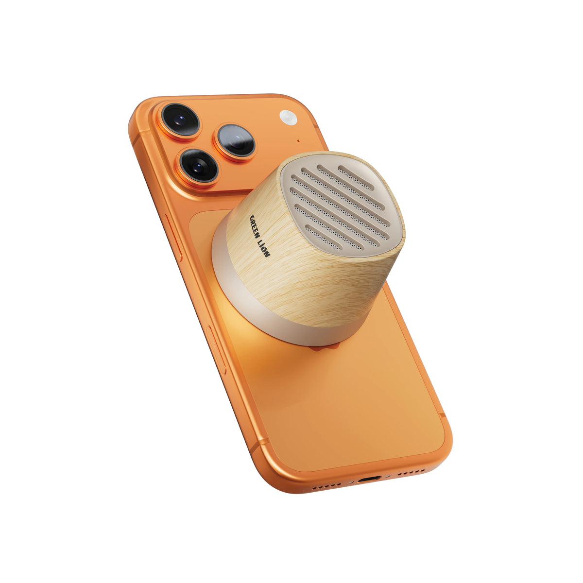 Green Lion MAGTUNEMini Speakerand Wireless Charger - LightWood