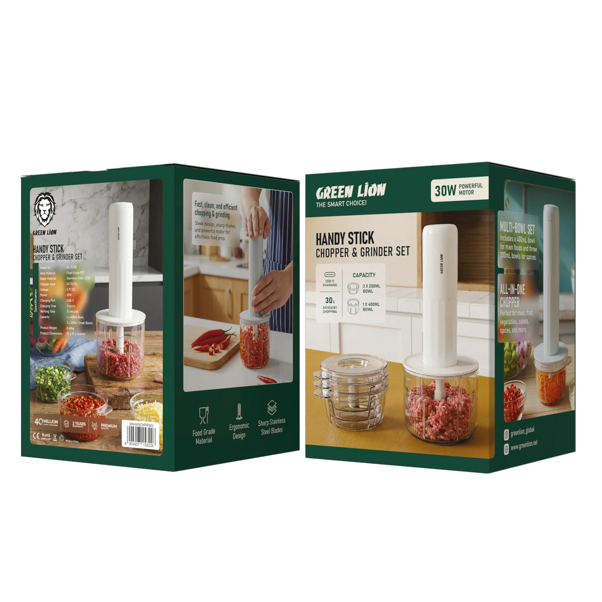 Green Lion Handy Stick Chopper and Grinder Set 30w – image 2