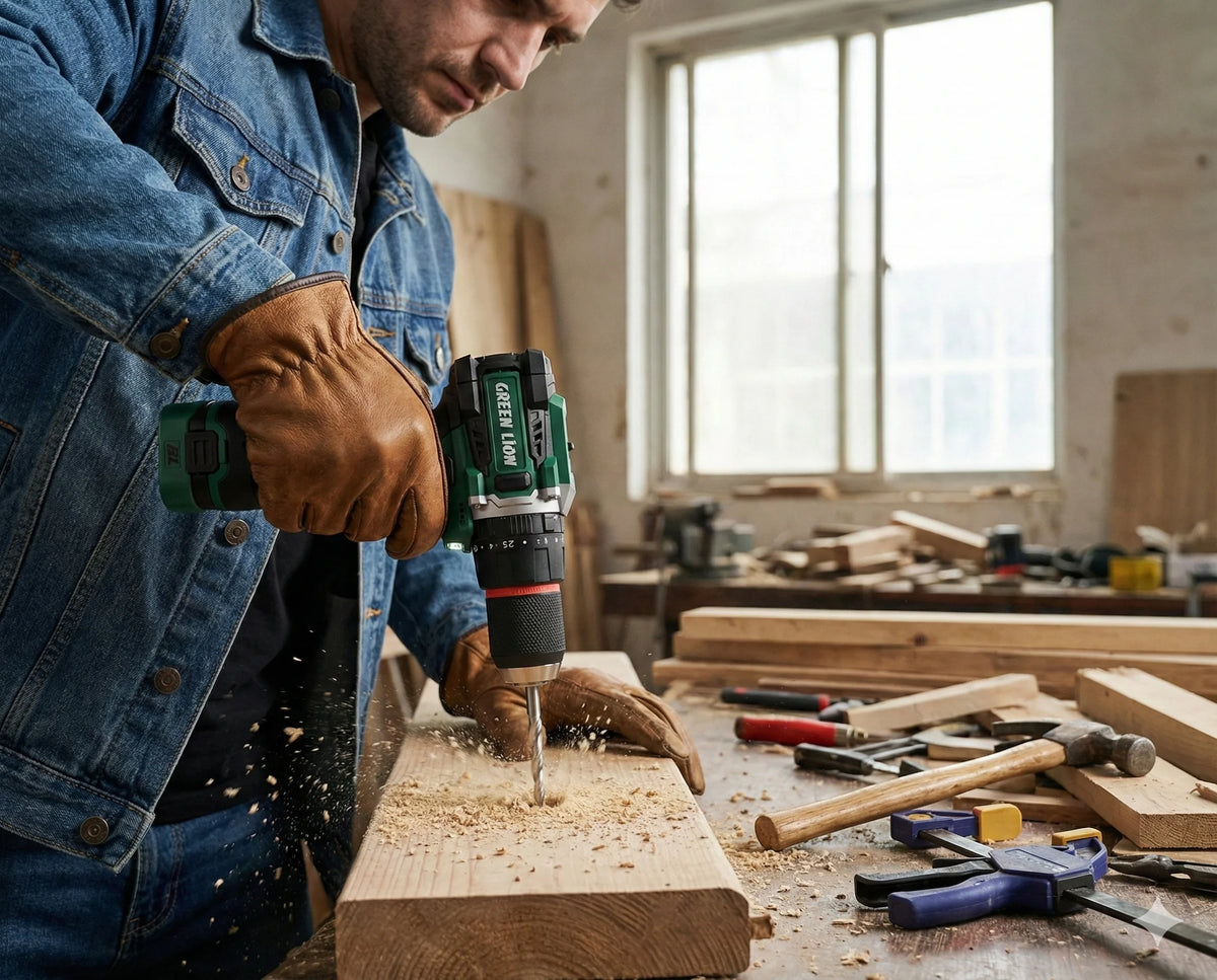 Green Lion GD-15 Pro Drive Cordless Hammer Drill 2*18 V 3.0 Ah Battery – image 11