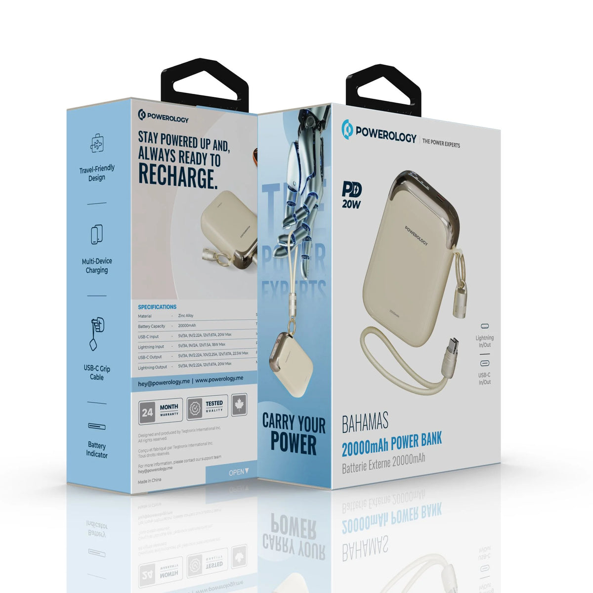 BAHAMAS 20000 m Ah POWER BANK - Beige – image 8