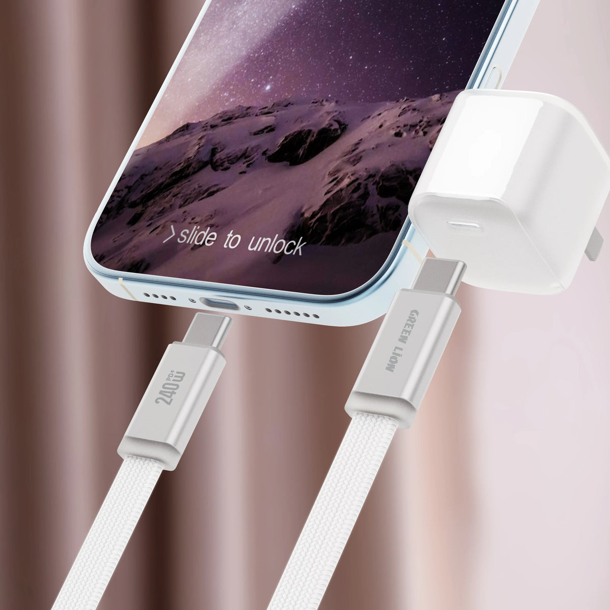 Green Lion Flex Wave USB C to USB C Cable White – image 4