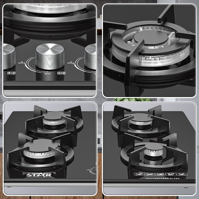 فرن بلت ان غاز 90 سم وينينج ستار 5 شمعات Winning Star Glass 5 Burner Gas Stove