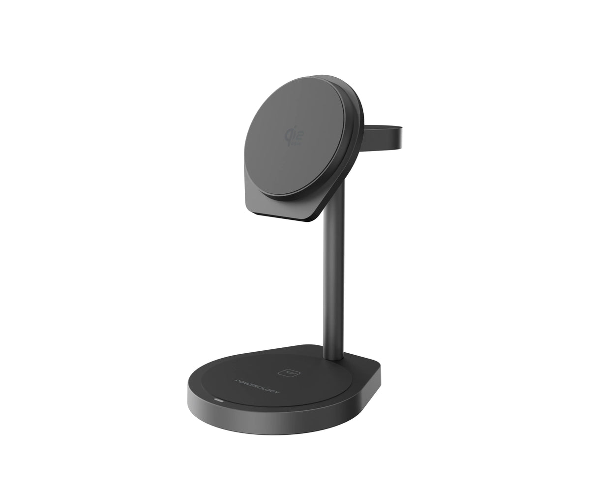 Powerology Eifel 3 in 1 Wireless Charger Gray – image 5