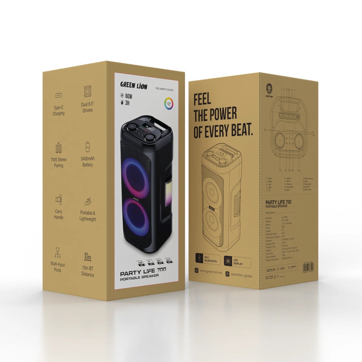 Green Lion Party Life 700 Speaker Black – image 4