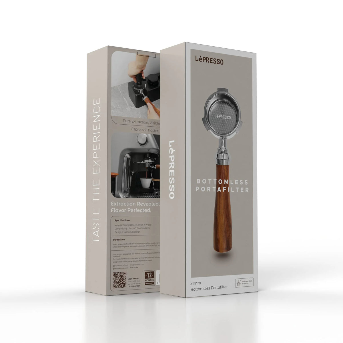 LePresso 51mm Bottomless Portafilter Brown – image 2