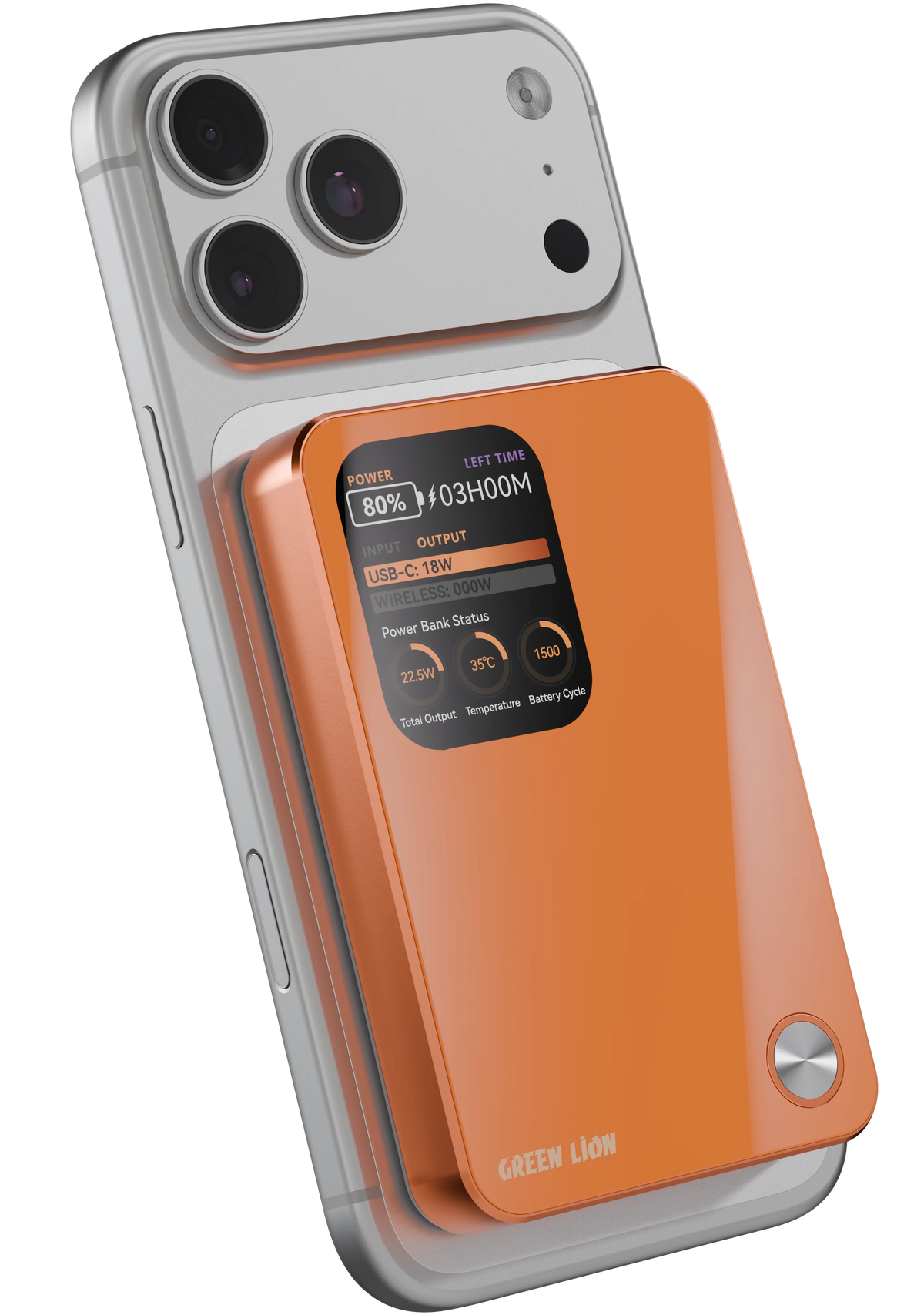 Green Lion G-Mag 3 IN 1 10000 m Ah Power Bank PD 20 W - Orange – image 3