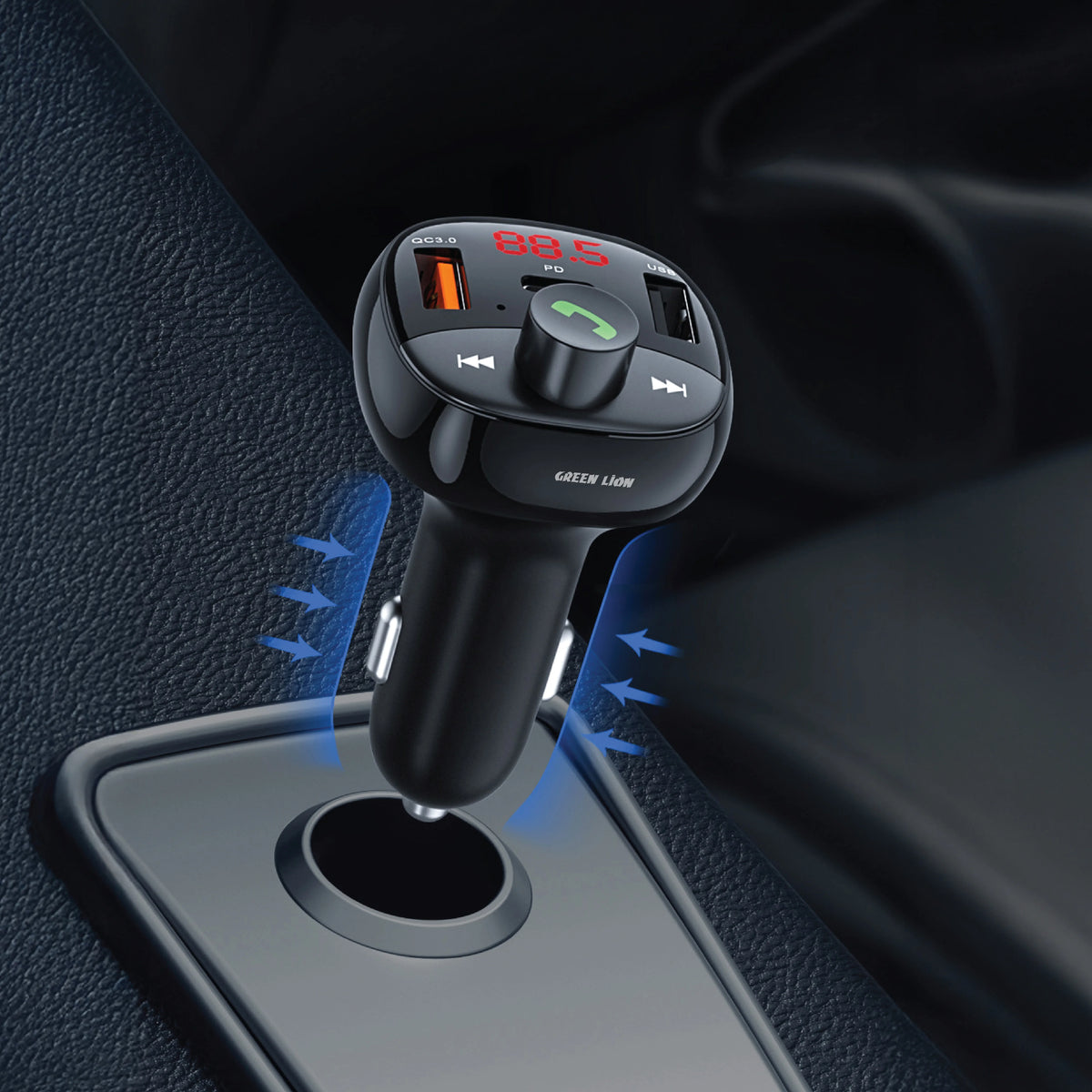 Green Lion Flux Drive Fm Transmitter Black – image 3