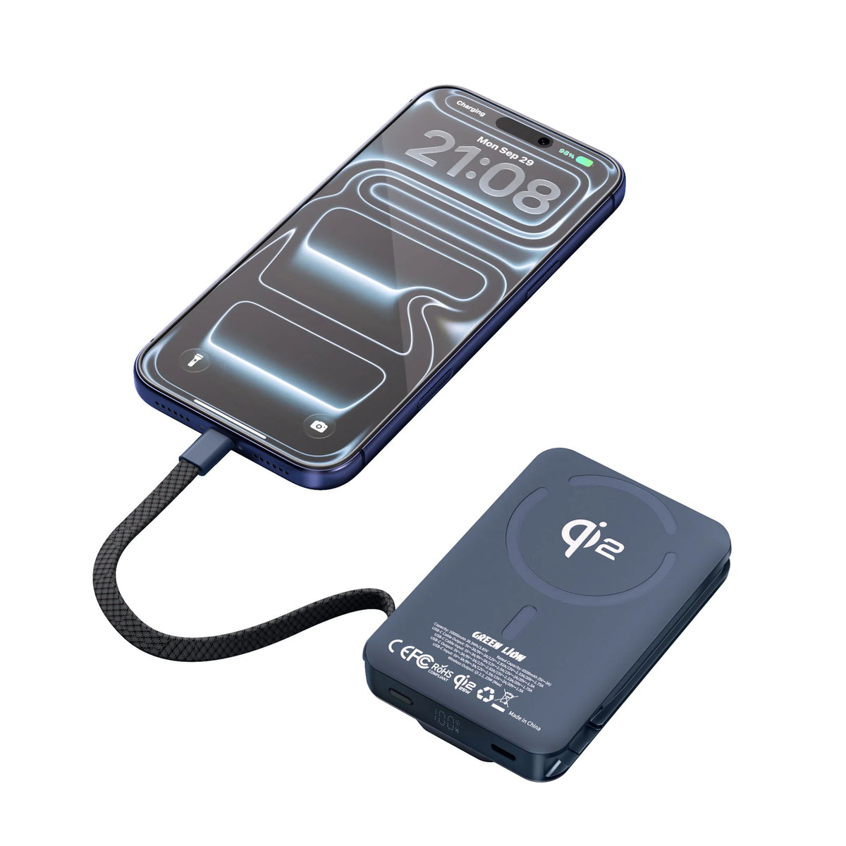 Green Lion WELLINGTON 10000 m Ah MagSafe Power Bank PD 35 W - Blue – image 4