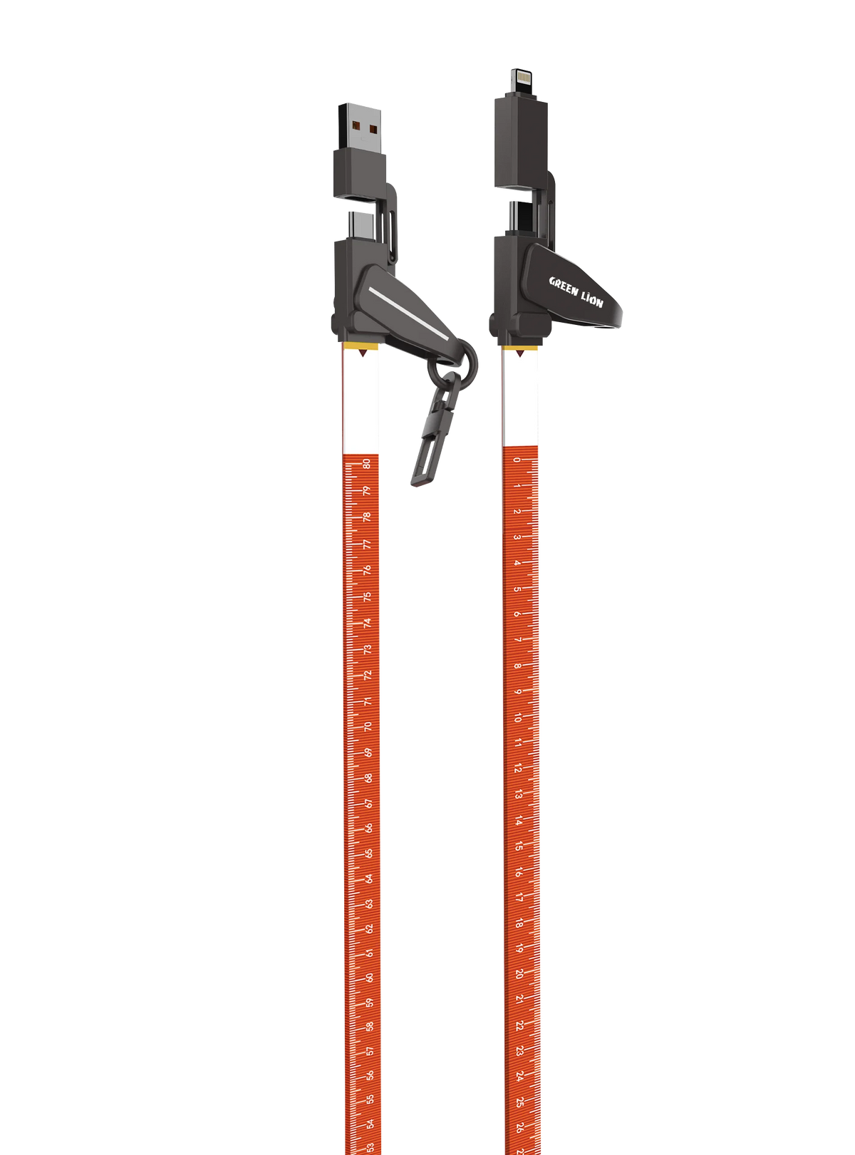 Green Lion 4 in 1 Cable Ultra Fast Charging Lanyard 240 W - Orange – image 2