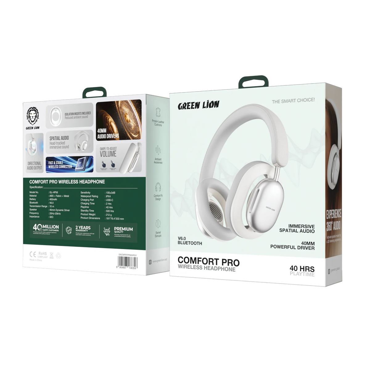 Green Lion Comfort Pro Wireless Headphone - Gray – image 4
