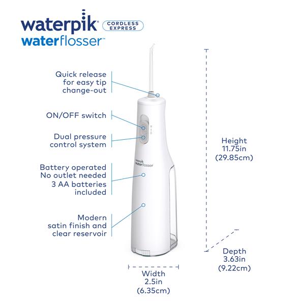 خيط مائي لاسلكي كوردلس إكسبريس | Waterpik Cordless Express Water Flosser – WF02ME | صورة المنتج 2 / Product image 2