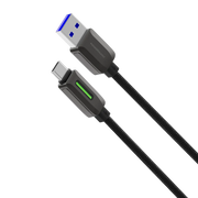 Powerology 12w Braided USB A to USB C Cable Black