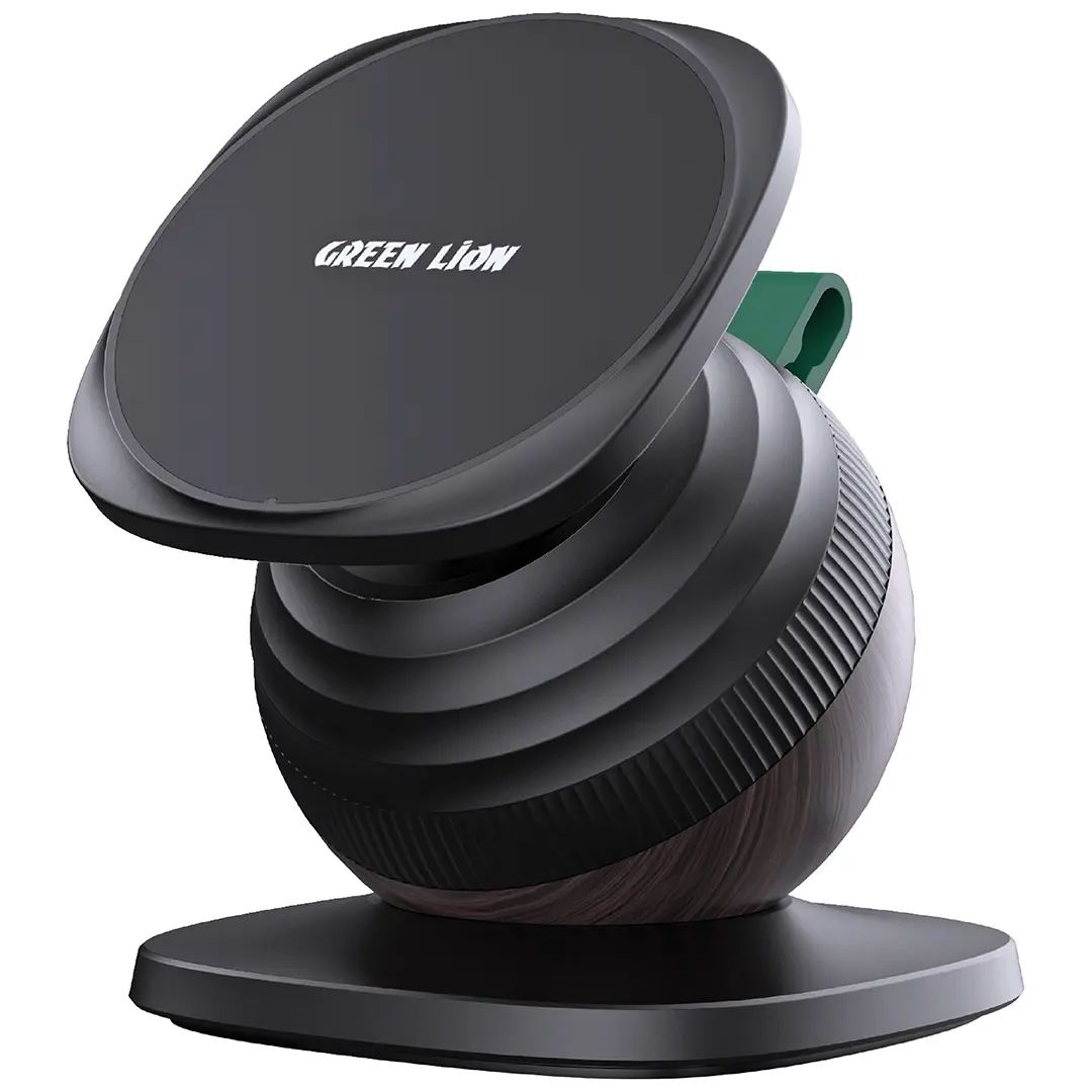 Green Lion Snail Mount Car Phone Holder Black