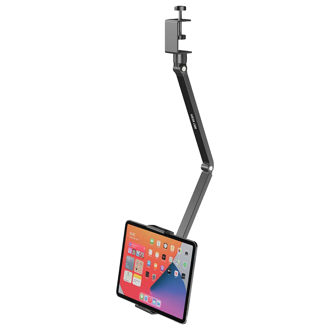 Green Lion Desk Mount Stand for Phones and Tablets Black