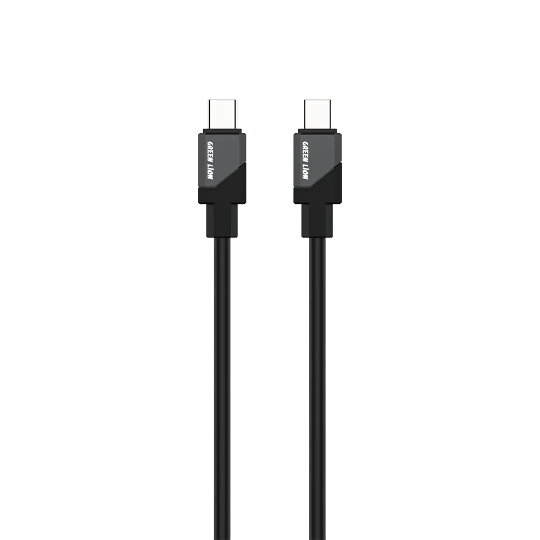 Green Lion USB C to USB C Silicone Cable Black