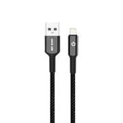 Green Lion USB A to Lightning Braided Cable Black