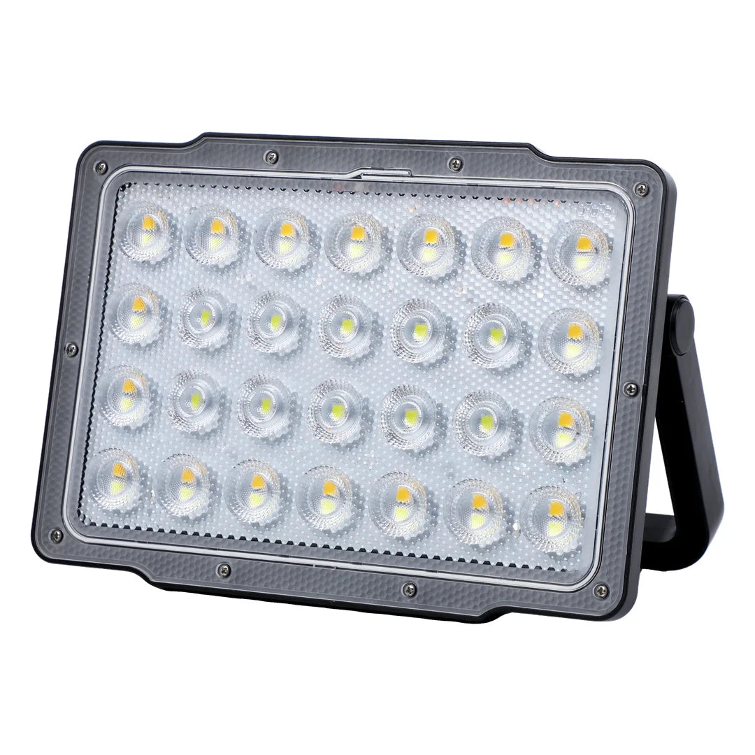 Green Lion Solar Flood Light with 7200mAh Battery 59 LED Beads Black
