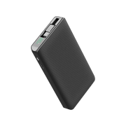 Powerology 10000mAh Retractable Cable Power Bank Black