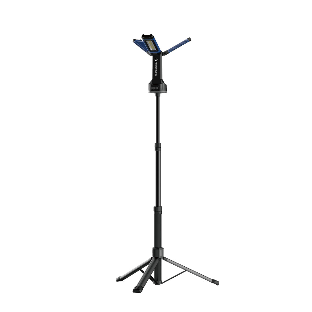 Powerology Camping 4000lm USB C Foldable Tripod Worklight Ipx4 4000mAh Black