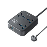 Powerology Power Strip 3250w 3ac Black