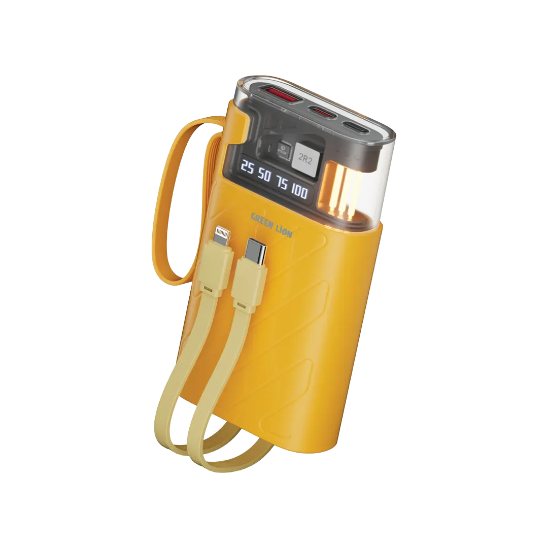 Green Lion Elixir Vault Power Bank 10000mAh PD 22 5w Yellow