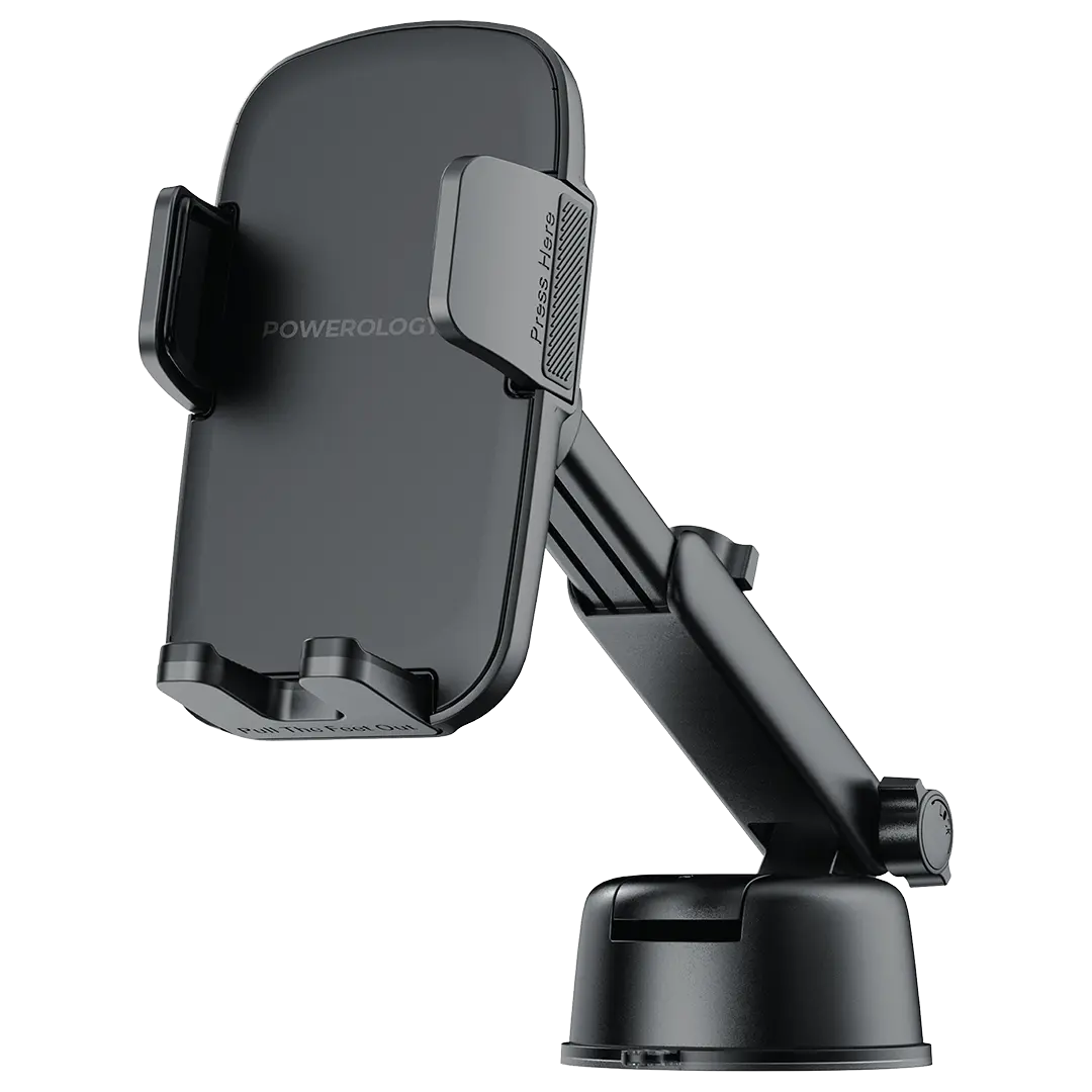 Powerology Raven Auto Clamping Car Phone Mount Black