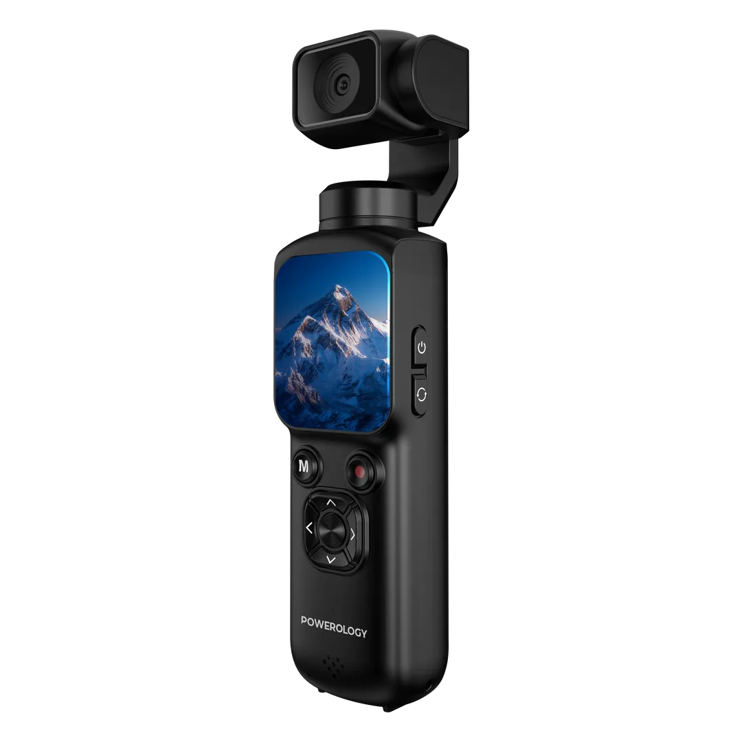 Powerology Lenso Pocket Sized Gimbal Camera Black