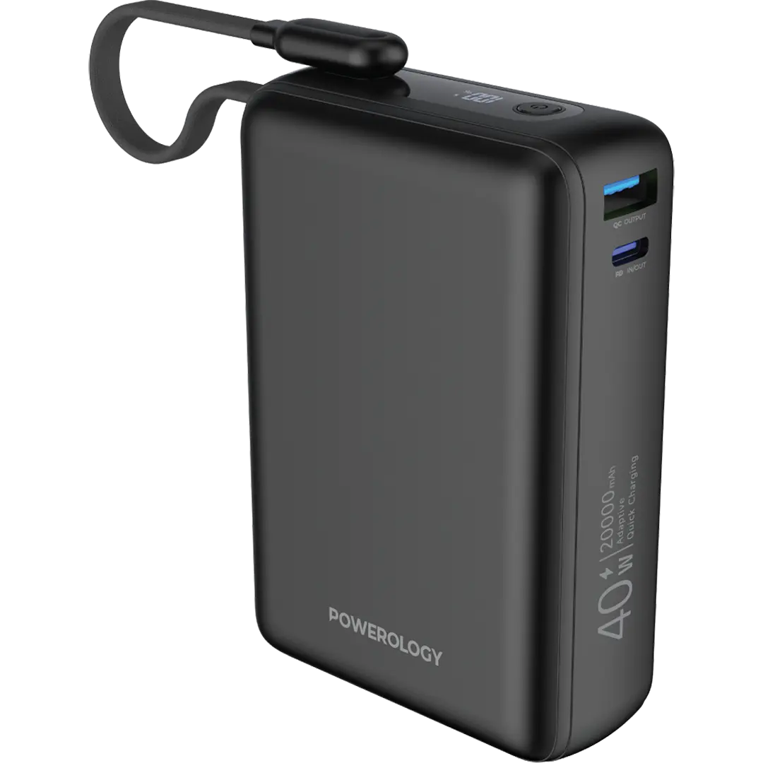 Powerology Montreal 20000mAh Power Bank Black