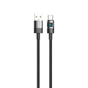 Green Lion LED Display Braided USB A to USB C Cable Black