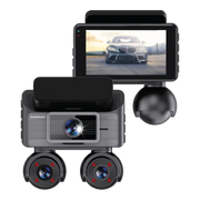 Powerology Sentra Dash Camera with 3 Lenses and Rear Camera Black