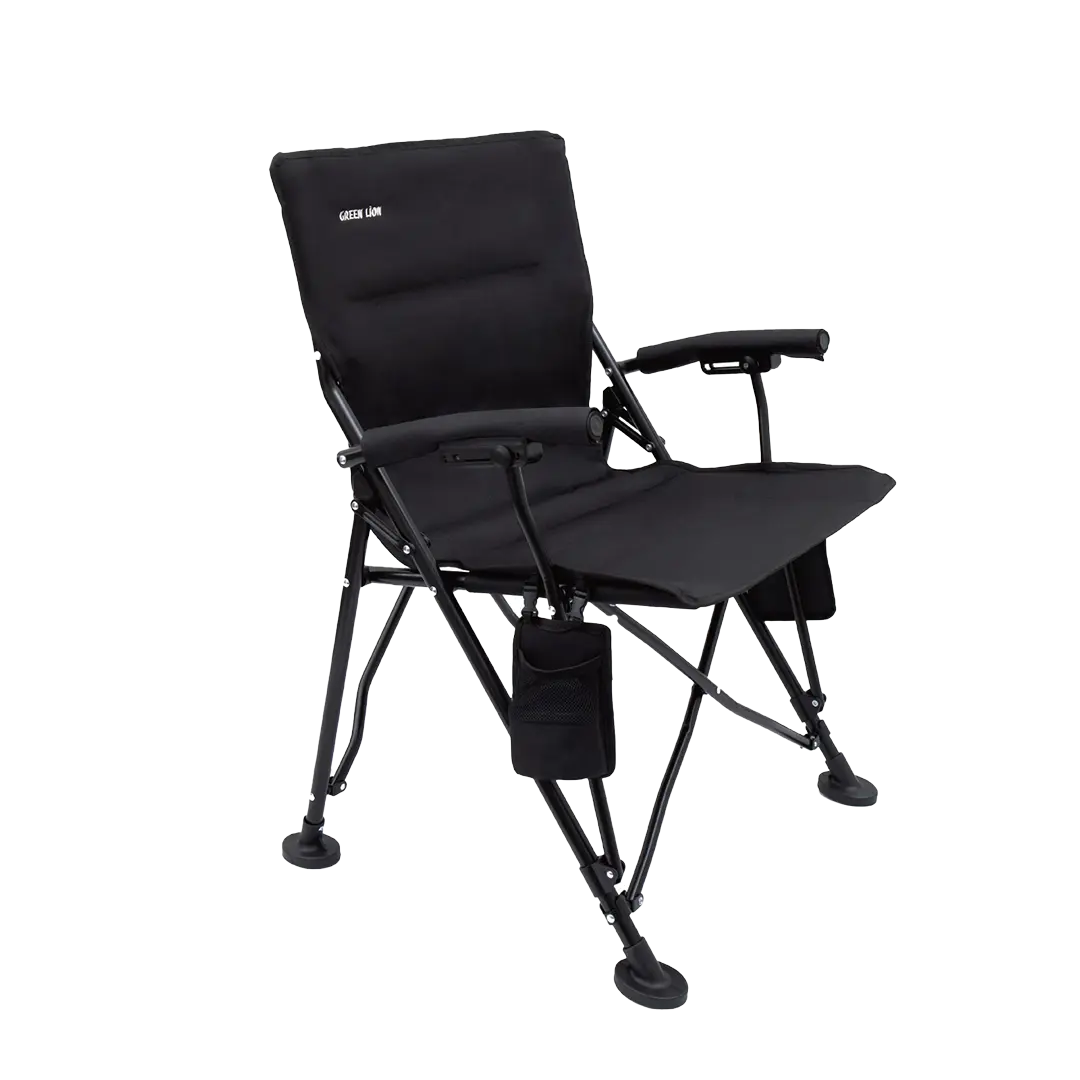Green Lion Outdoor Camping Chair with Carrying Bag Black
